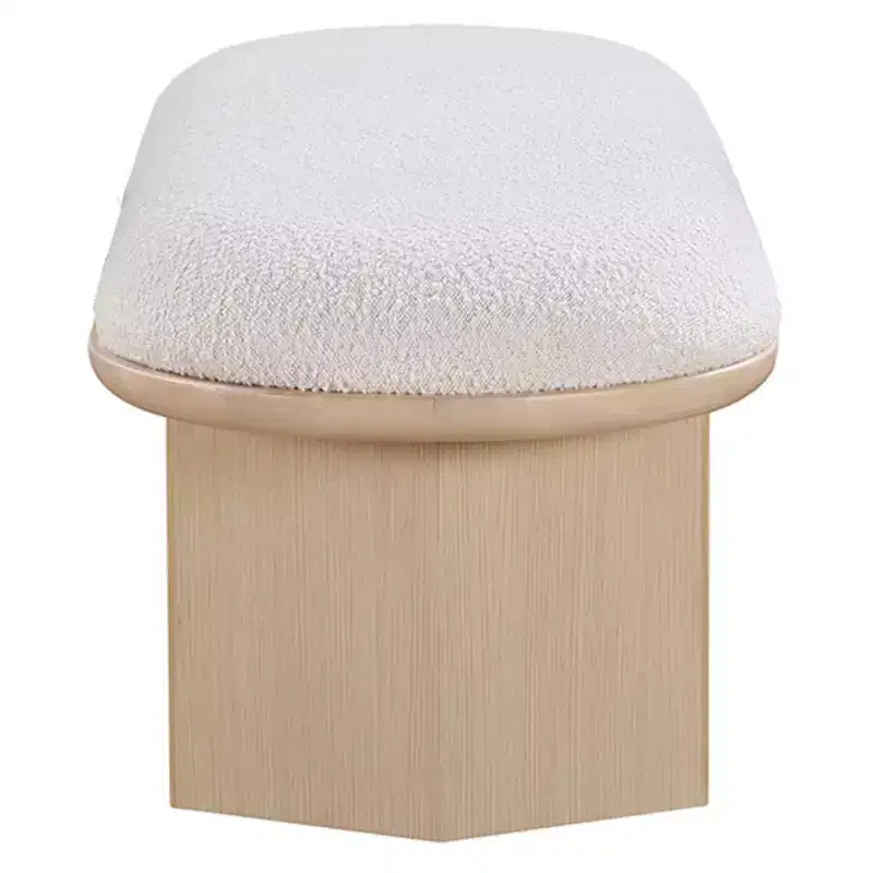 Meridian Furniture,Wilshire Boucle Fabric Bench