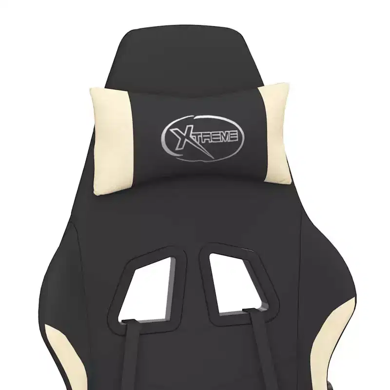 vidaXL Gaming Chair Black and Cream