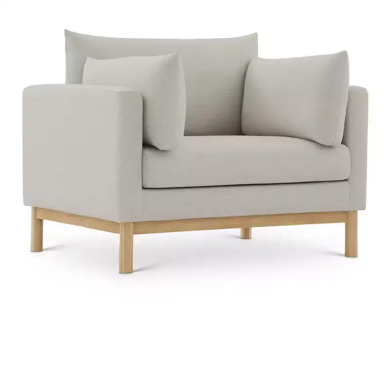 Meridian Furniture,Langham Linen Textured Fabric Chair