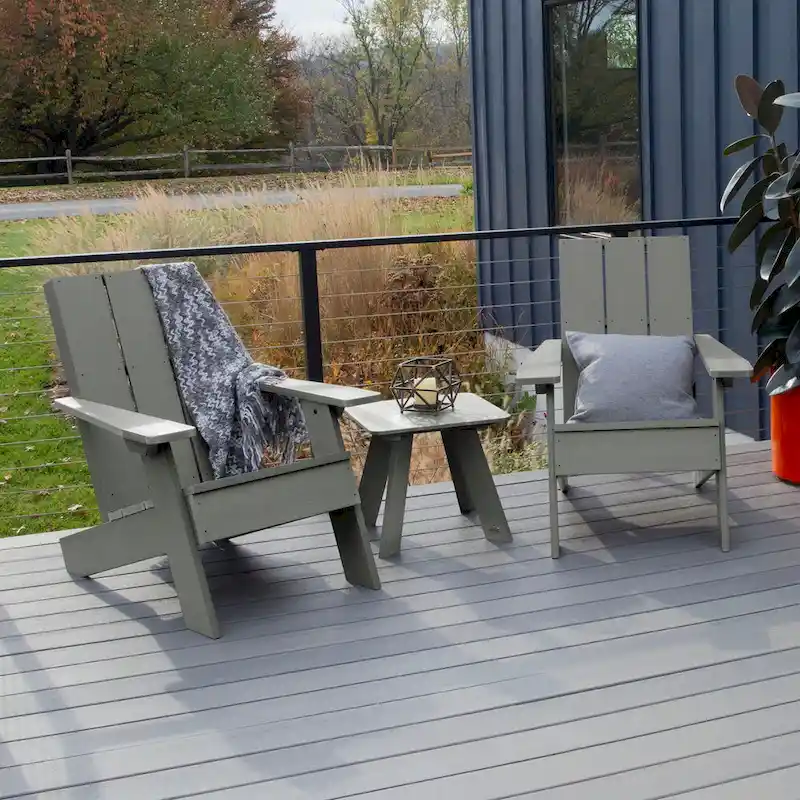 HIGHWOOD 3-piece Adirondack Chairs and Side Table Set
