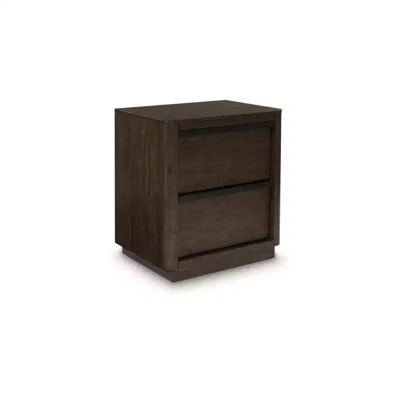 2 Drawer Nightstand in Dark Brown