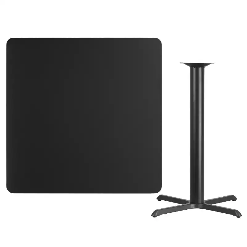 42 Square Laminate Table Top with 33x33 Bar Height Table Base