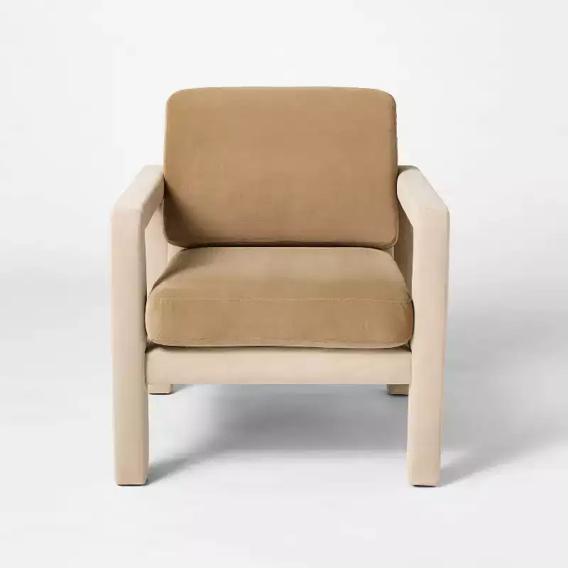Upholstered Sculptural Accent Chair Brown - Threshold designed with Studio McGee