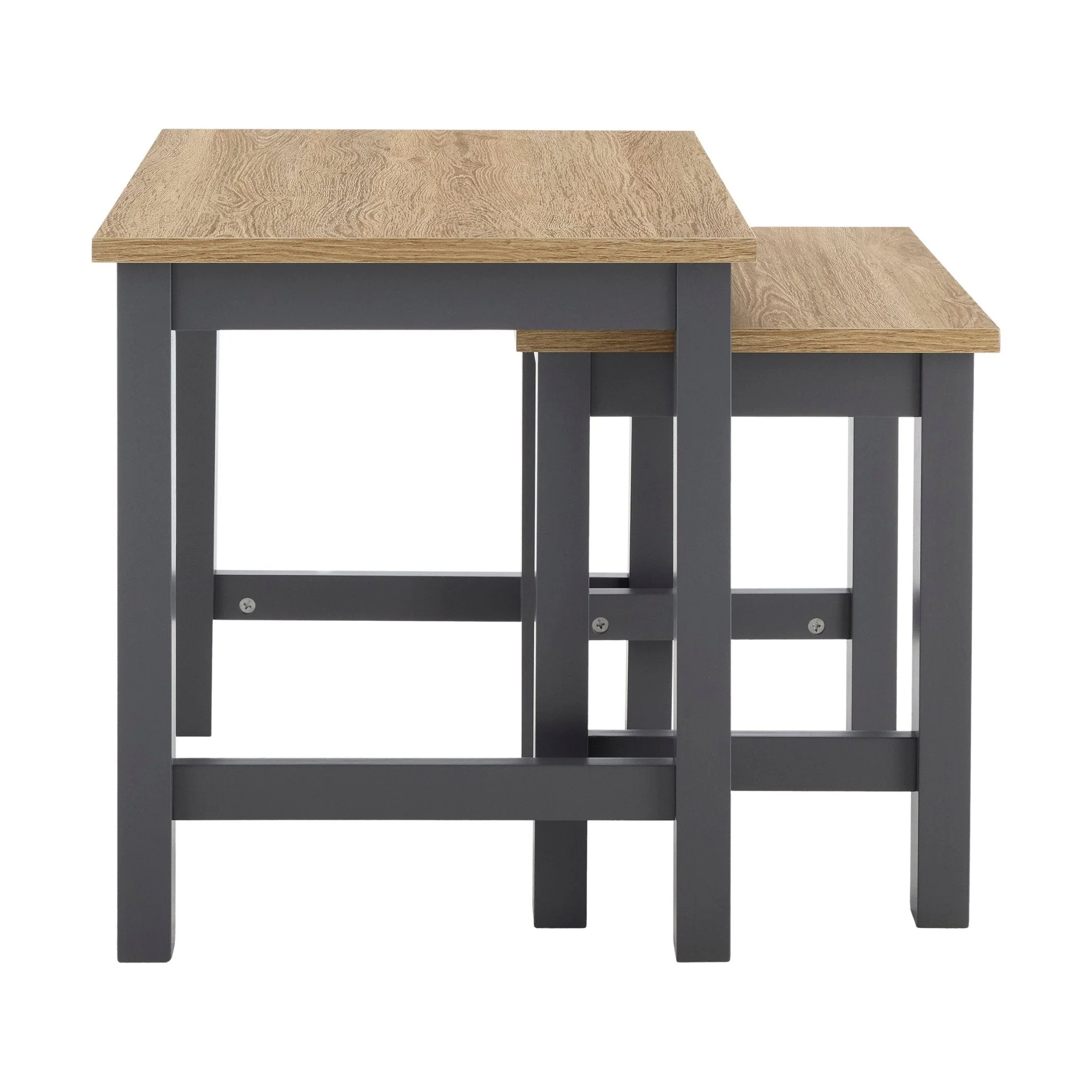 Minimalist Charcoal Painted Side Table with Compact Design for Living Room
