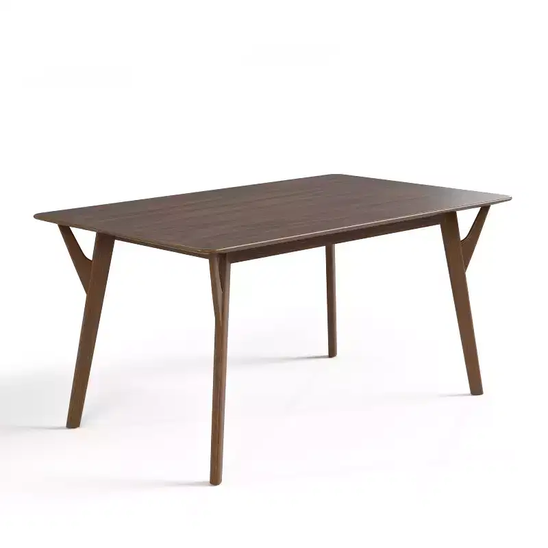 HOMES: Inside + Out 59" Palm Shade Mid-Century Rectangle Dining Table Seats 6 Walnut