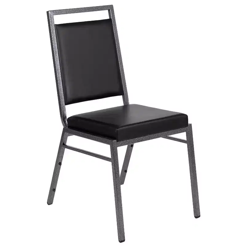 Flash Furniture HERCULES Series Square Back Stacking Banquet Chair with Silvervein Frame