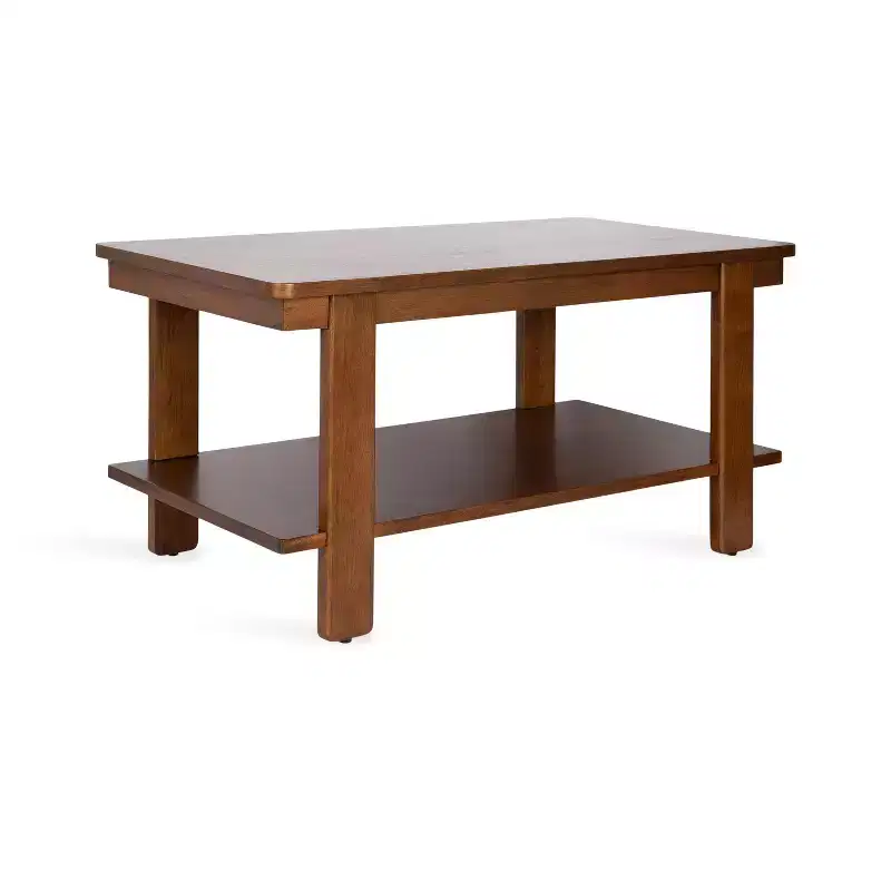 Wood Two-Tier Coffee Table 36''W x 20''D x 18.5''H