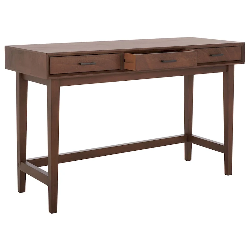 Delsie Mid-Century 3-Drawer Desk