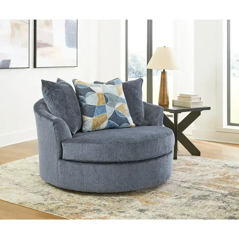 Signature Design by Ashley Maxon Place Oversized Swivel Accent Chair - 56W x 55D x 35H