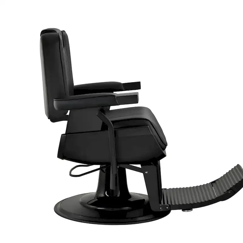 SHERMAN Heavy Duty Barber Chair Reclining Barbershop Styling Chair, Black
