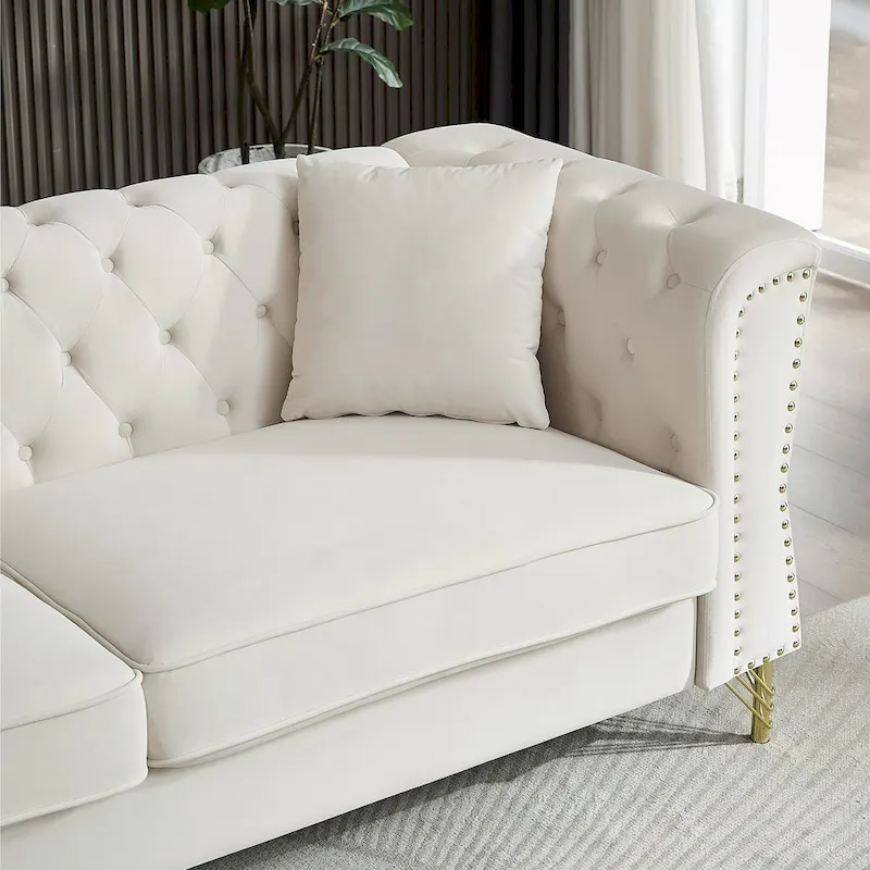 60.2 Chesterfield Velvet Sofa