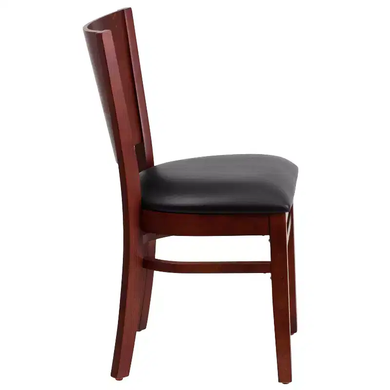 Emma and Oliver Solid Back Wooden Restaurant Dining Chair