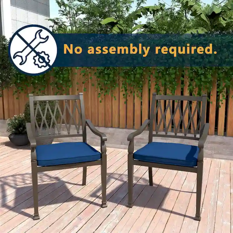 9-Piece Cast Aluminum Patio Dining Set with Cushions