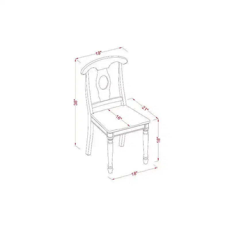 HomeStock 5 Piece Dining Room Furniture Set Includes a Round Kitchen Table with Dropleaf and 4 Dining Chairs, 42x42 Inch