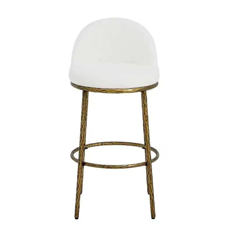 Christopher Knight Home Chaiwat Modern Metal Upholstered Bar Stools (Set of 2)