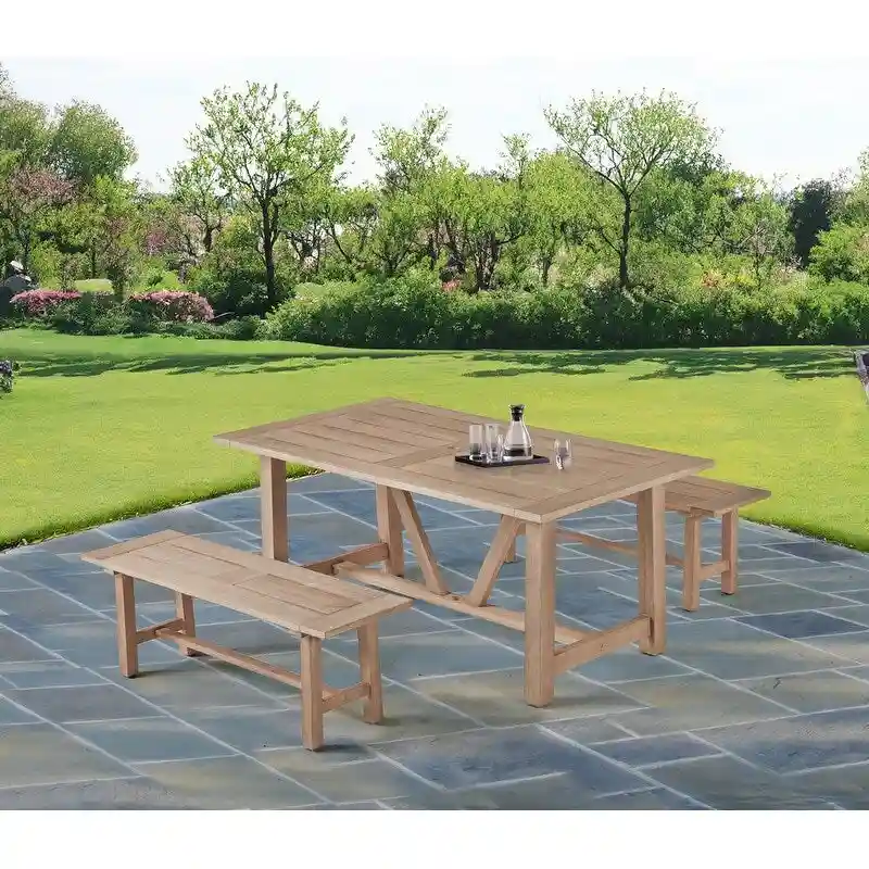 Best Quality Furniture Wood Patio Sets with Umbrella Hole