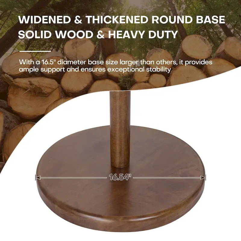Adjustable Tree-branch Coat Rack Freestanding, Rubberwood Coat Tree - 16.54Dia. x 71.65H