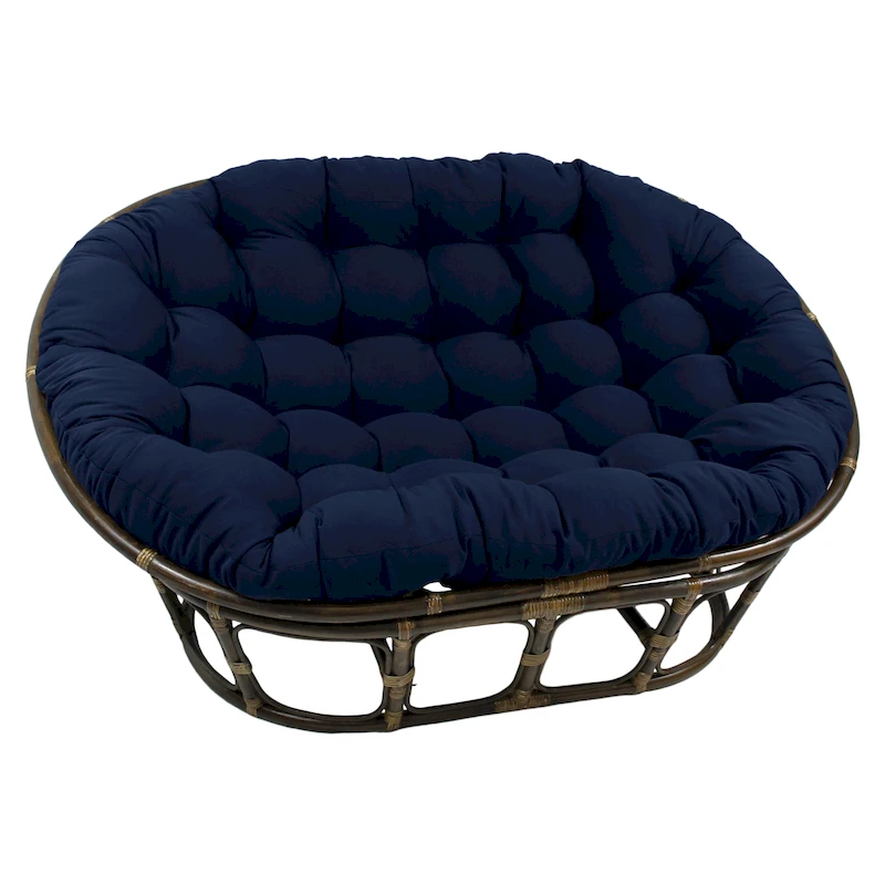 65-inch by 48-inch Solid Twill Double Papasan Cushion (Cushion Only)