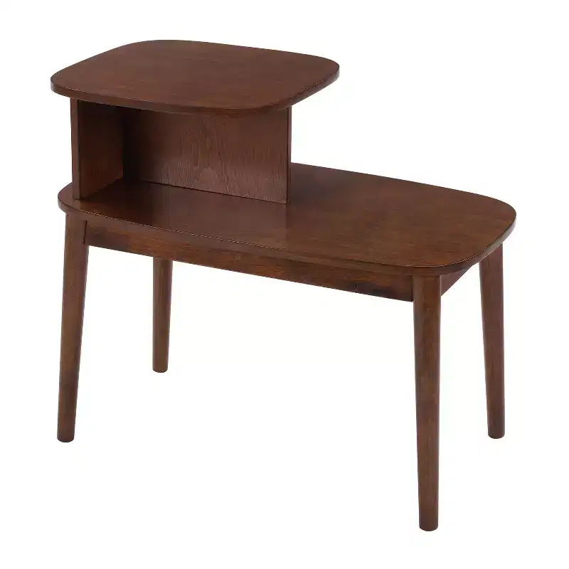HomeStock Rectangle Wood Table Top End Table 1 -piece