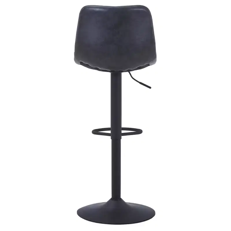 Adjustable Swivel Bar Stool Set of 2 Faux Leather Footrest Counter Height Kitchen
