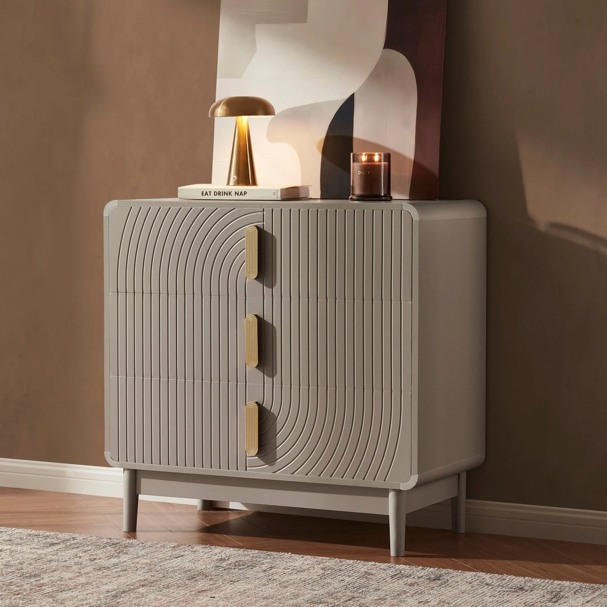 3 Drawer Chest - Taupe