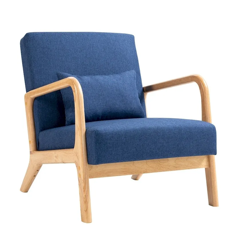 Upholstered Arm Chair with Cution Modern Side Accent Chairs - 25.8W x 28.7H x 32.3D