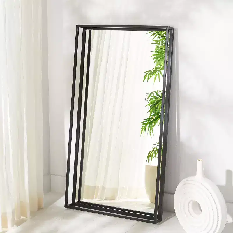 Kallie Shadow Box Mirror - 26 x 48 - Black