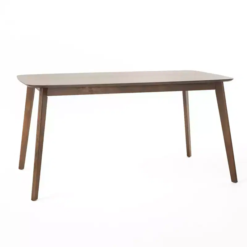 GDFStudio Dimick Mid Century Modern Fabric Upholstered Wood 5 Piece Dining Set