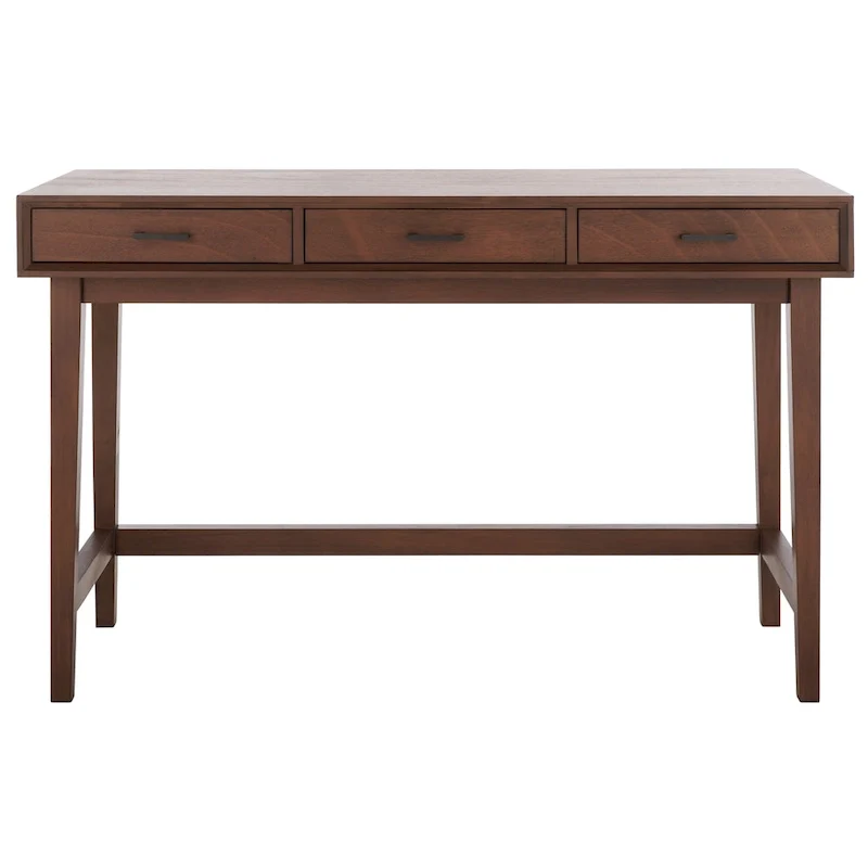 Delsie Mid-Century 3-Drawer Desk