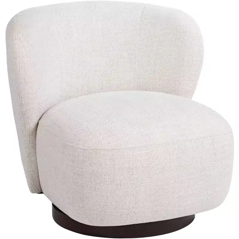 Off-White Occasional Swivel Chair, 30