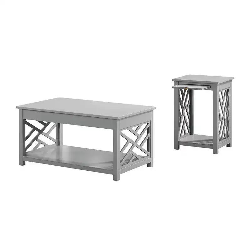 36 Middlebury Coffee Table and End Table with Tray - Alaterre Furniture