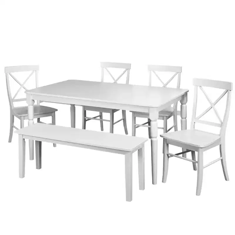 6pc Albury Dining Set with Bench - Buylateral