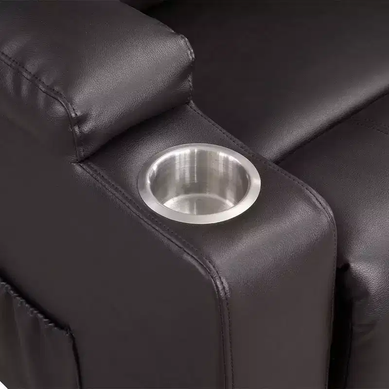 Acme Furniture Evander Leather Aire Power Recliner Sofa Brown