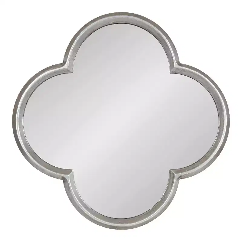 Scalloped MDF Wall Mirror 28x28 Silver