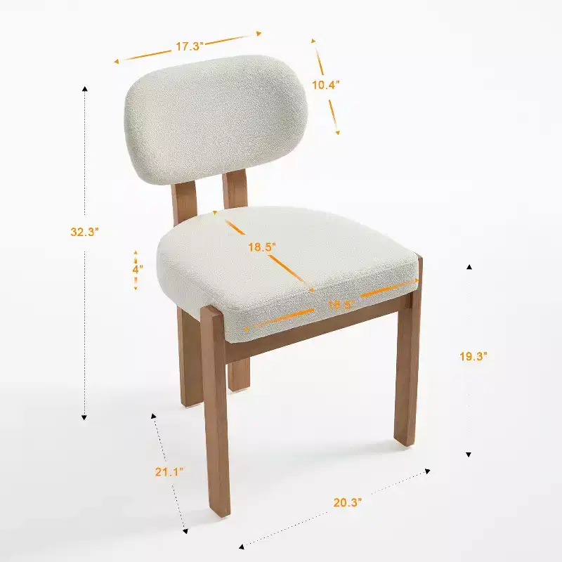 Chenille Upholstered Side Chair Dining Chairs