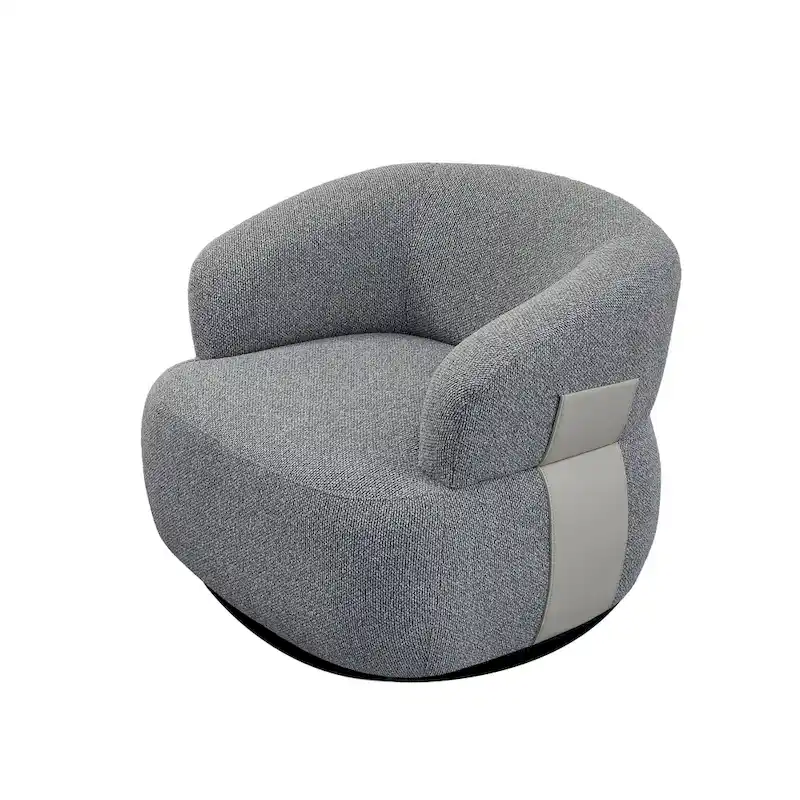 Kieon 33W 360 Swivel Modern Barrel Chair Accent Chair Set of 2