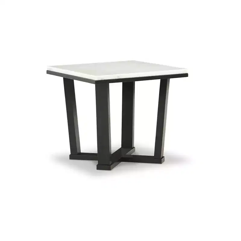 Signature Design by Ashley Fostead Contemporary Square End Table with Marble Top