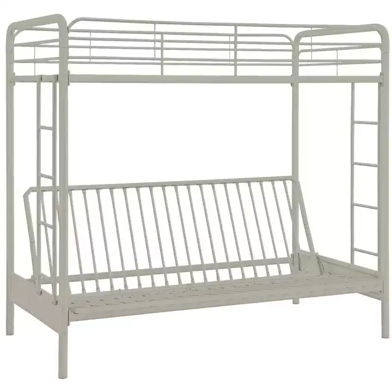 DHP Twin Over Futon Metal Bunk Bed