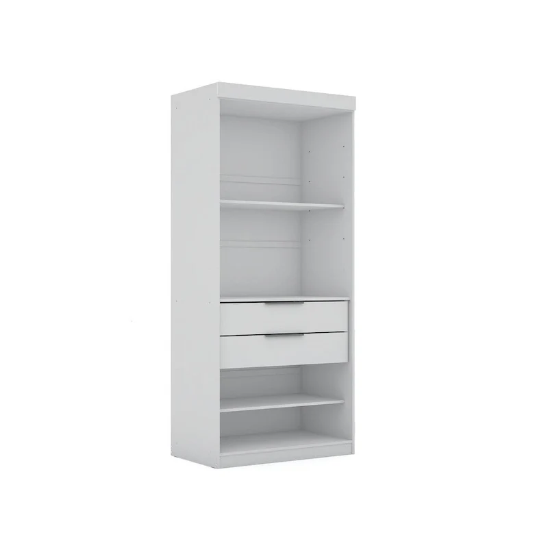 Mulberry 2 Sectional Modern Wardrobe Closet with 4 Drawers