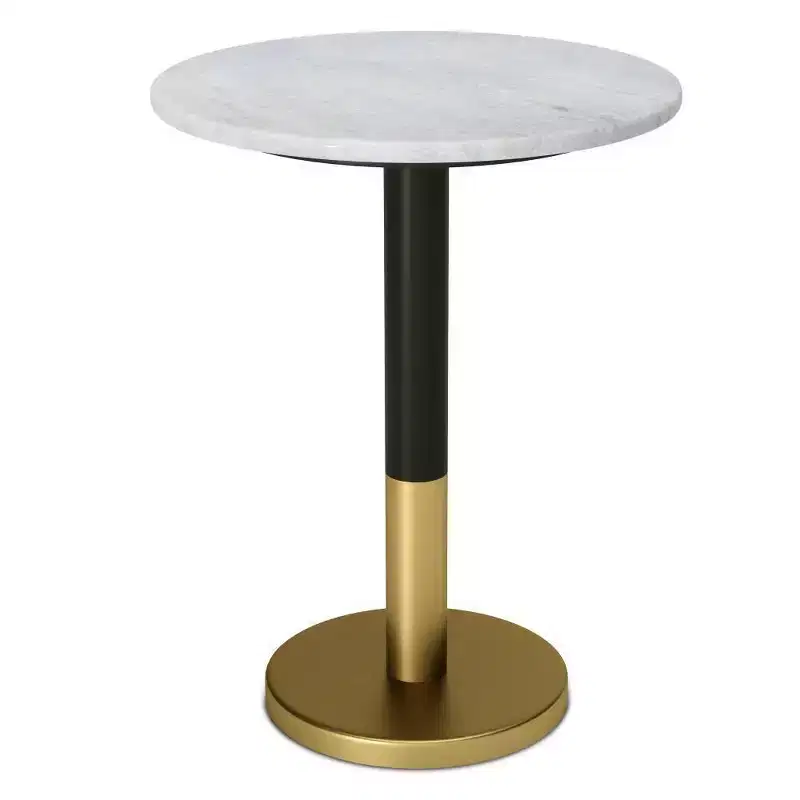 Ryan Marble Side Table White - WyndenHall: Gold Frame, Scratch-Resistant, Modern Accent Furniture