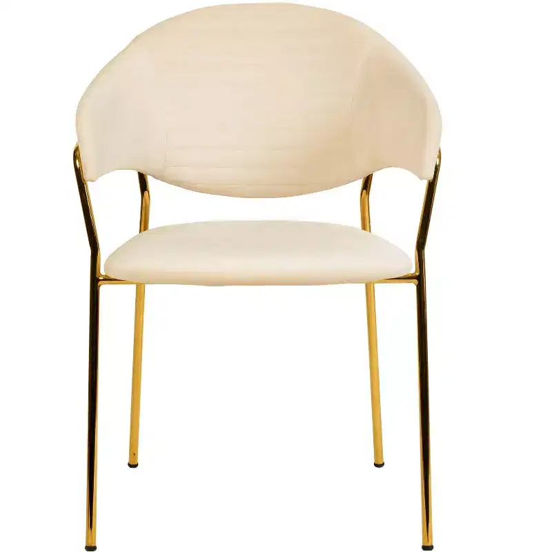 Upholstered Dining Chair Set of 2 Velvet Camelback Stainless Steel Legs 330 lbs