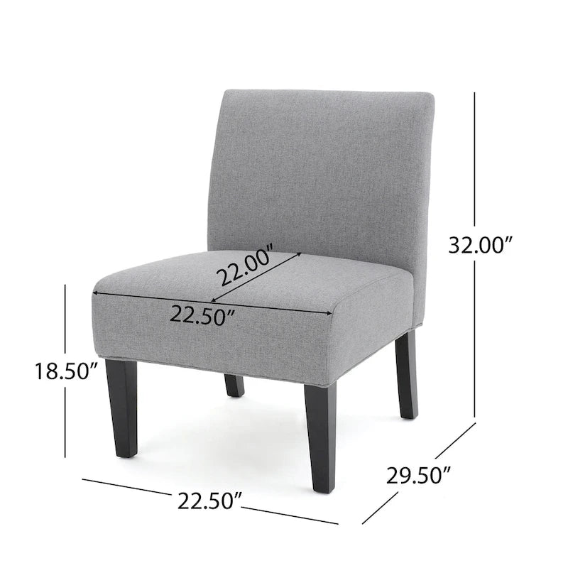 Christopher Knight Home Kassi Modern Fabric Slipper Chair - 22.50 L x 29.50 W x 32.00 H