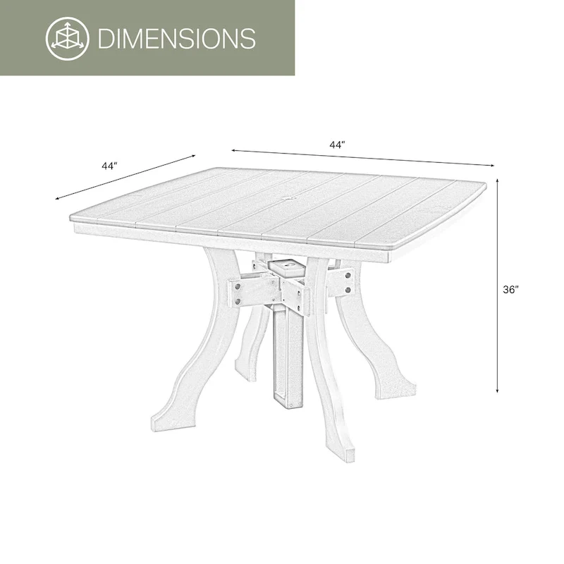 American Furniture Classics Dining Height Square Table , Made in the USA