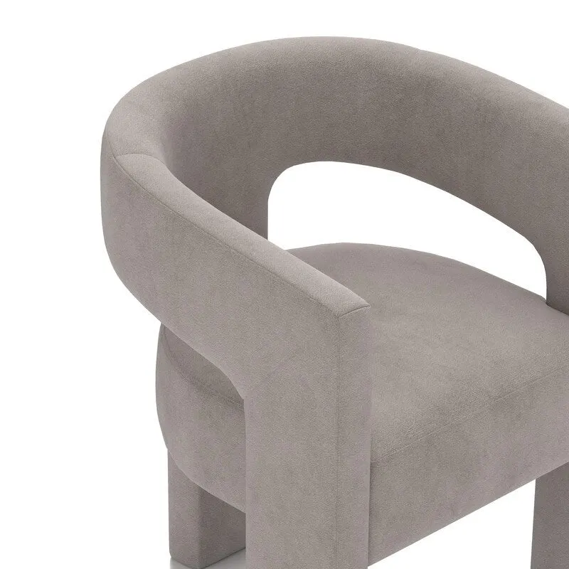 SEYNAR Modern Glam Velvet Upholstered Dining Chair, Open-Back Accent Chair Set of 4