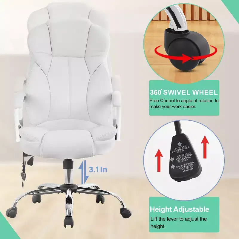 BestMassage Office Chair Executive Chair with PU Leather High Back Desk Chair