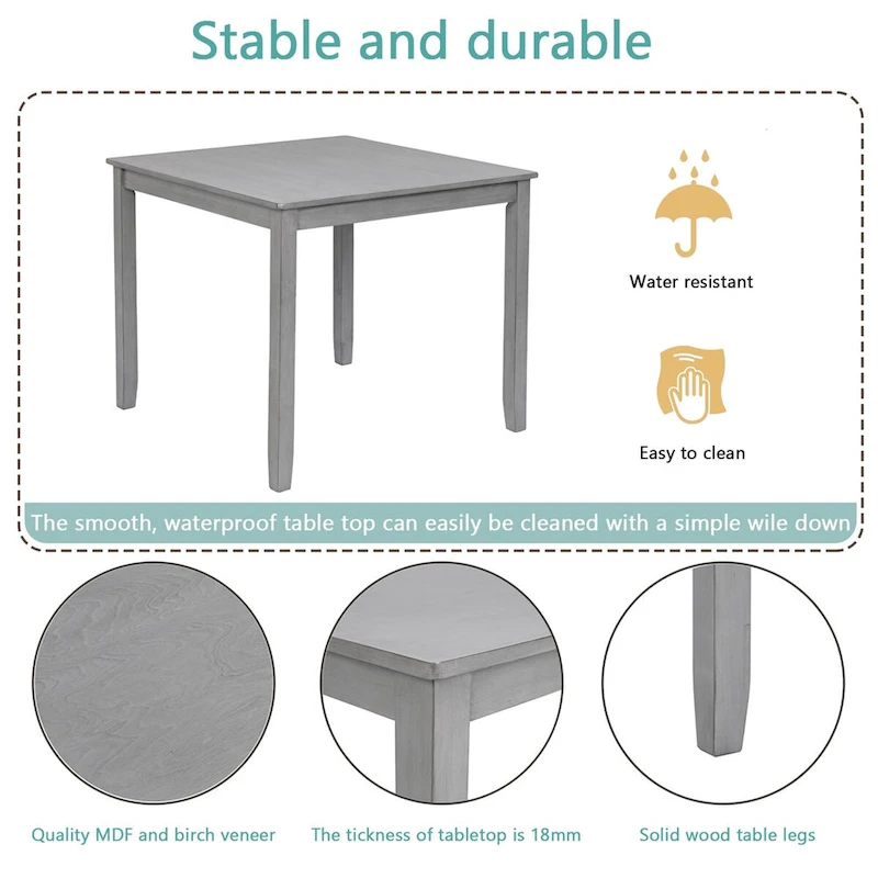 Wooden Dining Square Table