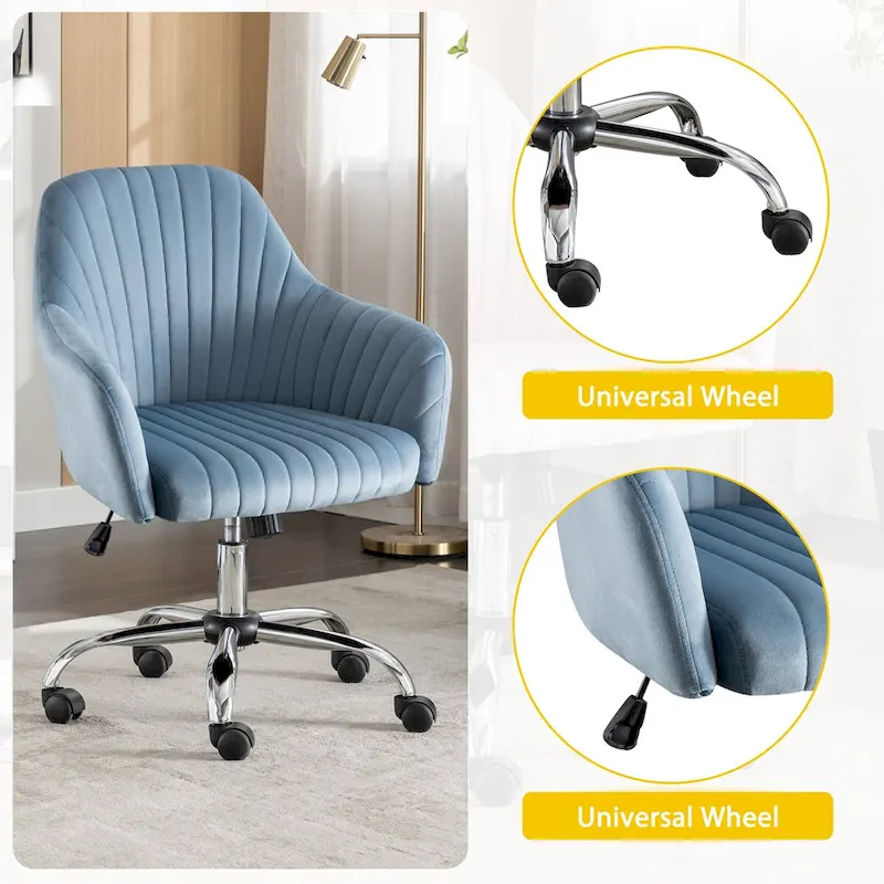 Home Office Leisure Chair with Adjustable Height and Casters
