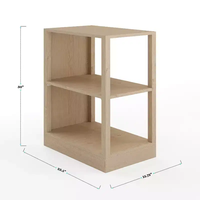 Martha Stewart Kayden Home Office Modular Single-Drawer Desk with Dual 2 Tier Shelves