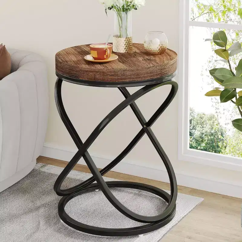 Lantine 26 Inches Round End Tables