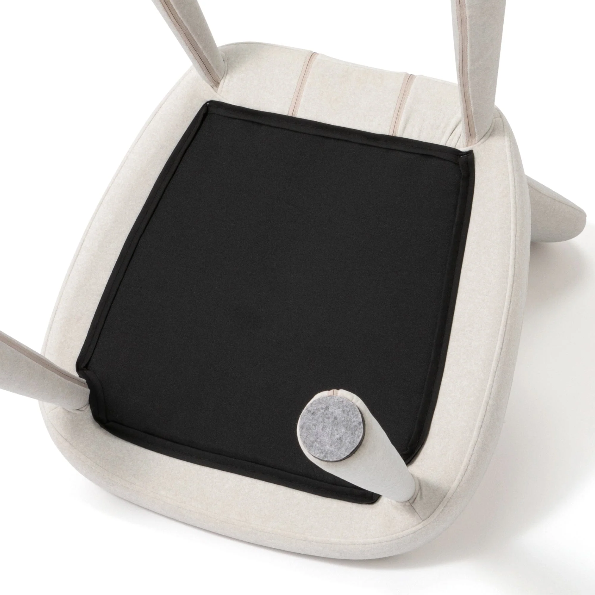 White Rabbit Ear Upholstered Accent Chair